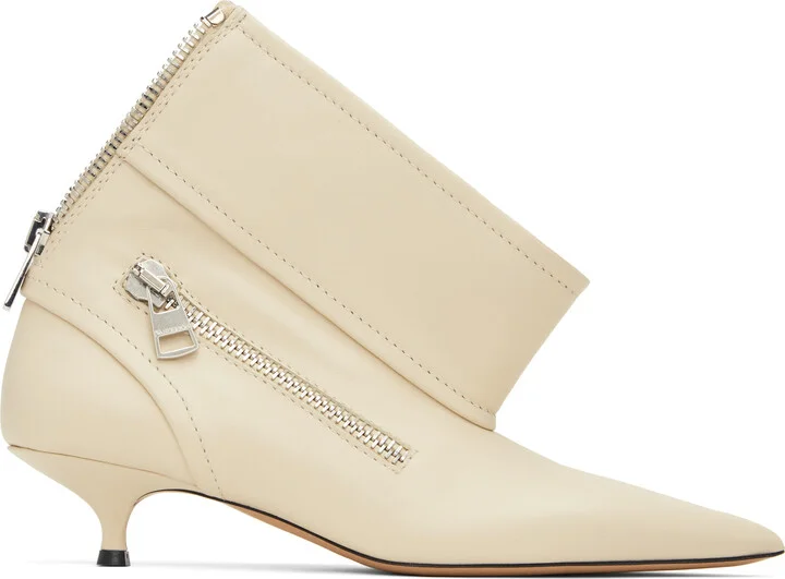 JW Anderson Off-White Biker Kitten Boots