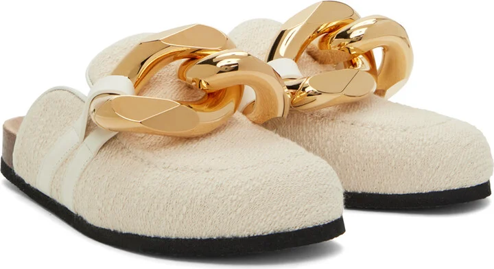 JW Anderson Off-White Chain Mules - Image 4
