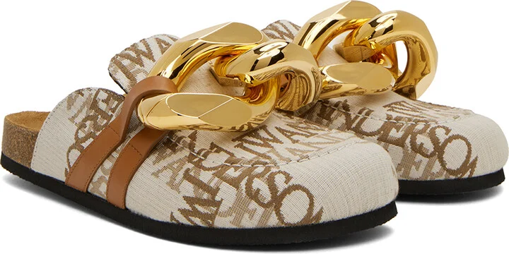 JW Anderson Off-White Chain Mules - Image 4