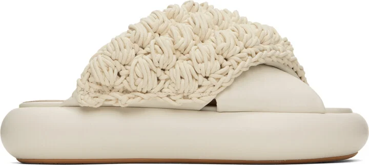 JW Anderson Off-White Platform Crochet Sandals