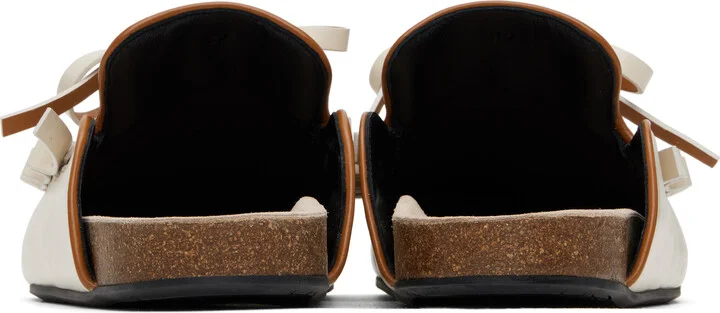 JW Anderson Off-White Ruffle Loafer Leather Mules - Image 2