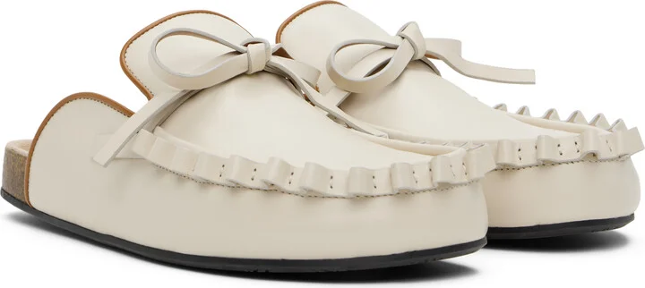 JW Anderson Off-White Ruffle Slip-on Loafers - Image 4