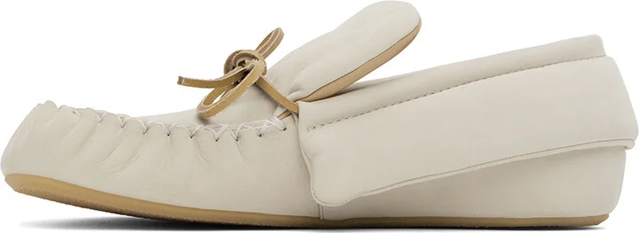 JW Anderson Off-White Suede Moc Loafers - Image 3