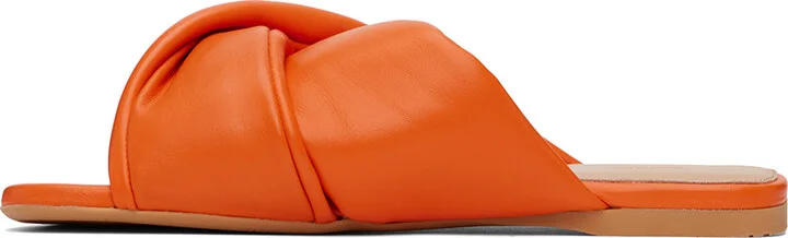 JW Anderson Orange Twist Flat Sandals - Image 3