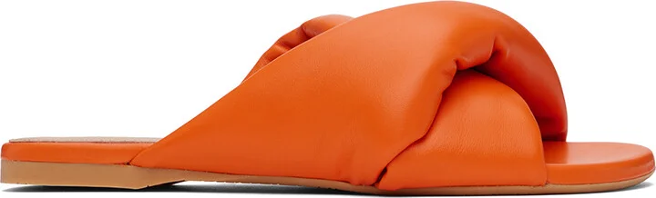 JW Anderson Orange Twist Flat Sandals