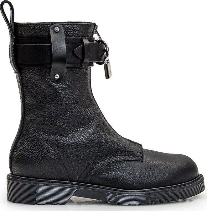 JW Anderson Padlock Embellished Biker Boots
