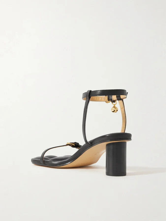 JW Anderson - Paw Embellished Leather Sandals - Black - Image 3