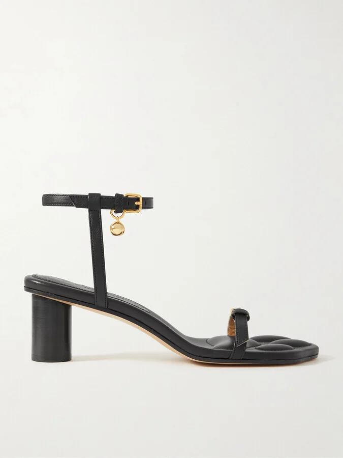 JW Anderson - Paw Embellished Leather Sandals - Black