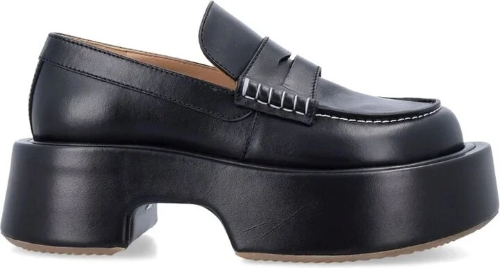 JW Anderson 'Platform' Black Leather Loafers
