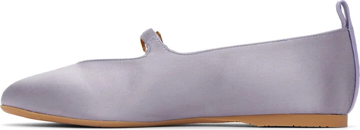 JW Anderson Purple Satin Ballerina Flats - Image 3