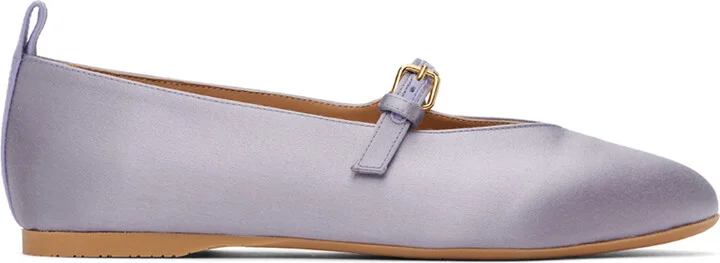 JW Anderson Purple Satin Ballerina Flats