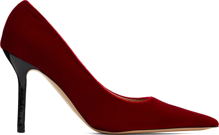 JW Anderson Red Velvet Heels