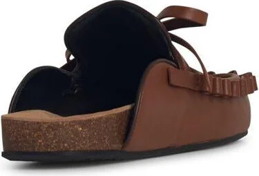 JW Anderson 'Ruffle' Brown Leather Slippers - Image 3