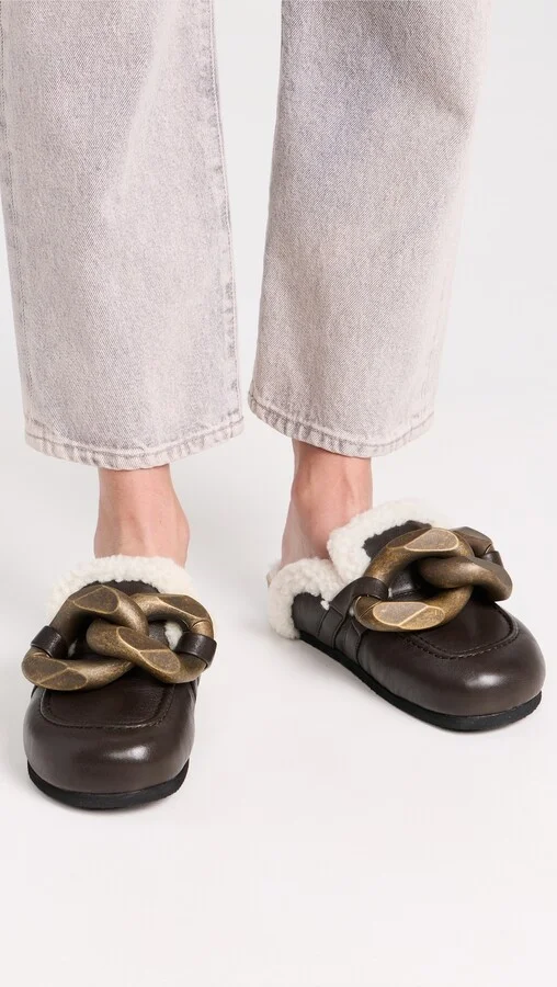 JW Anderson Shearling Chain Loafers - Image 4