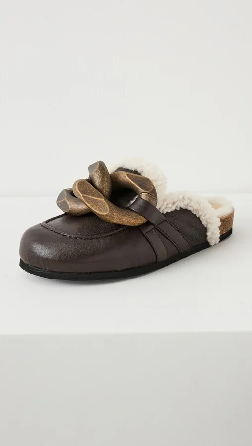 JW Anderson Shearling Chain Loafers - Image 5