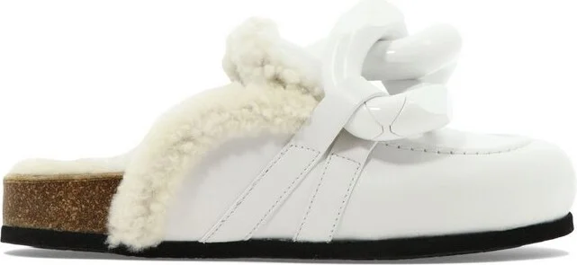 JW Anderson Slip-On Chain Shearling Mules