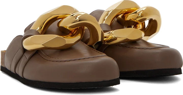 JW Anderson SSENSE Work Capsule – Taupe Chain Mules - Image 4