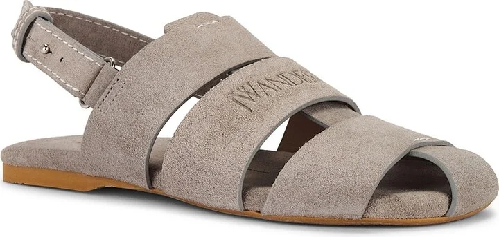 JW Anderson Stripe Flat Sandal in Grey - Image 2