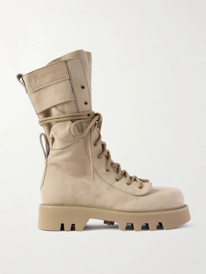 JW Anderson - Suede Combat Boots - Neutrals