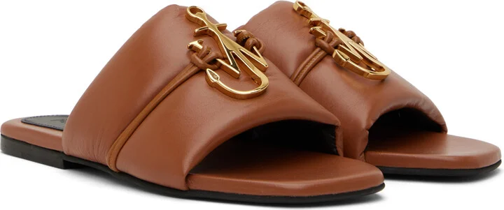 JW Anderson Tan Anchor Slides - Image 4