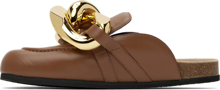 JW Anderson Tan Chain Loafers - Image 3
