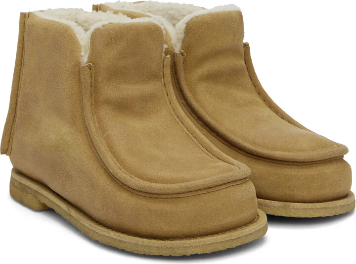 JW Anderson Tan Nubuck Boots - Image 4