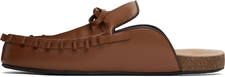 JW Anderson Tan Ruffle Slip-on Loafers - Image 3