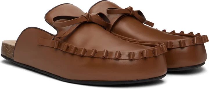 JW Anderson Tan Ruffle Slip-on Loafers - Image 4