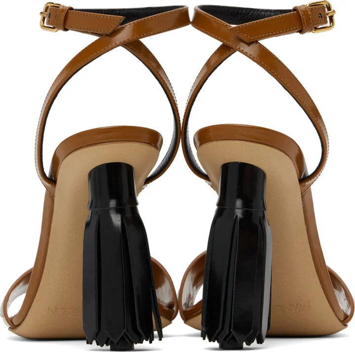 JW Anderson Tan Tassel Heeled Sandals - Image 2