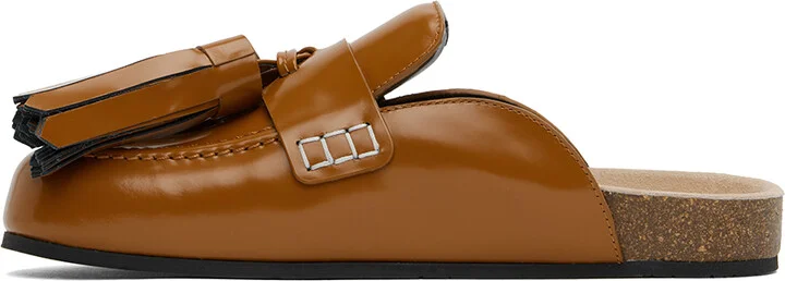 JW Anderson Tan Tassel Leather Loafers - Image 3
