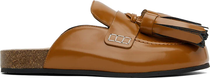 JW Anderson Tan Tassel Leather Loafers