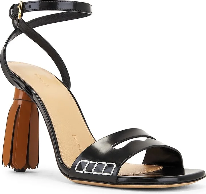 JW Anderson Tassel Sandal in Black - Image 2