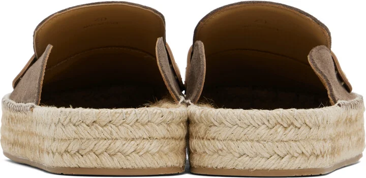 JW Anderson Taupe Espadrille Loafer Mules - Image 2