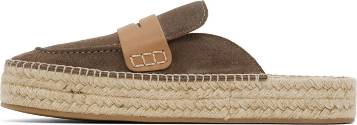 JW Anderson Taupe Espadrille Loafer Mules - Image 3