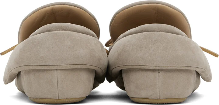 JW Anderson Taupe Suede Moc Loafers - Image 2