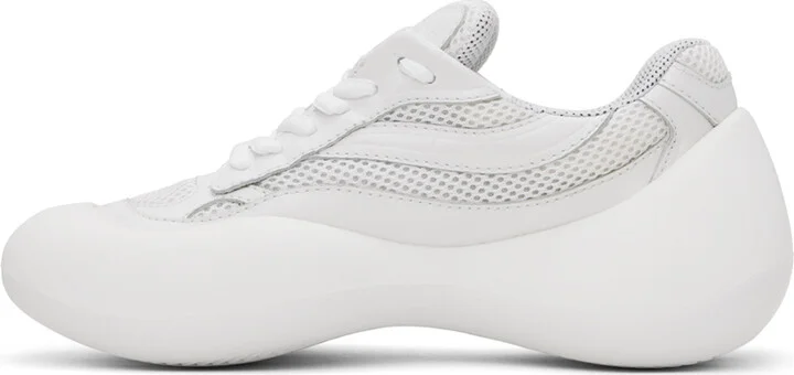 JW Anderson White Bumper Hike Low Top Sneakers - Image 3