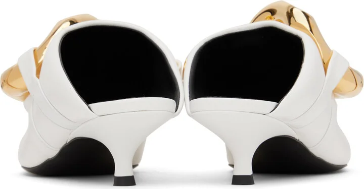 JW Anderson White Chain Kitten Mules - Image 2