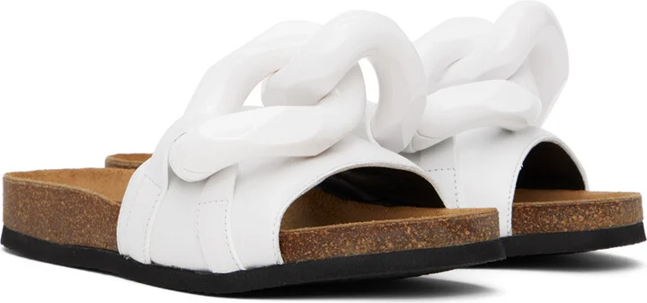JW Anderson White Chain Slides - Image 4