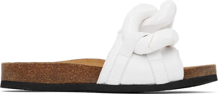 JW Anderson White Chain Slides