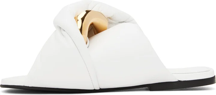 JW Anderson White Chain Twist Sandals - Image 3