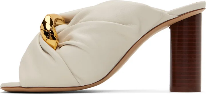 JW Anderson White Corner Leather Heeled Sandals - Image 3