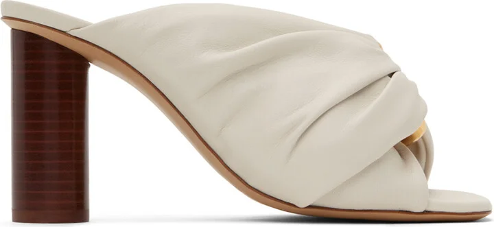 JW Anderson White Corner Leather Heeled Sandals