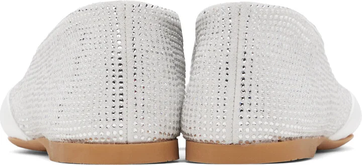 JW Anderson White Crystal Ballerina Flats - Image 2