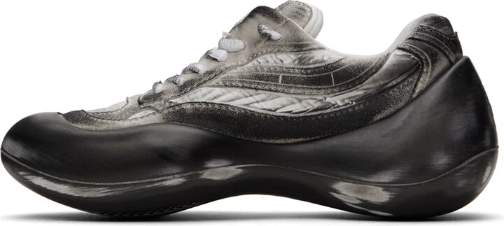 JW Anderson White & Gray Bumper Hike Sneakers - Image 3