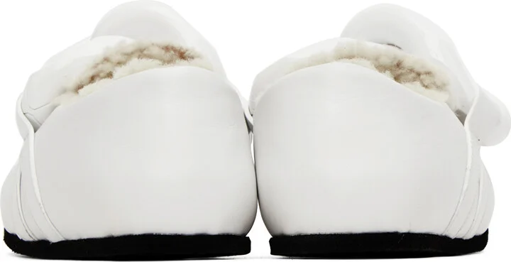 JW Anderson White Shearling Chain Loafers - Image 2