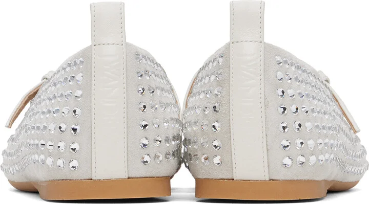 JW Anderson White Suede Mary Jane Ballerina Flats - Image 2