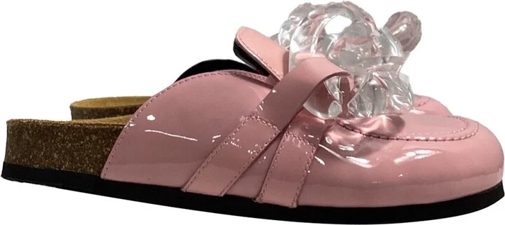 JW Anderson Women's Patent Leather Chain Loafer Mule (Authentic Pre-Loved)