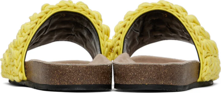 JW Anderson Yellow Crochet Slides - Image 2