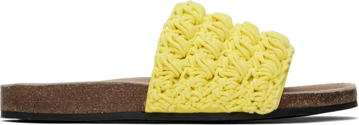 JW Anderson Yellow Crochet Slides