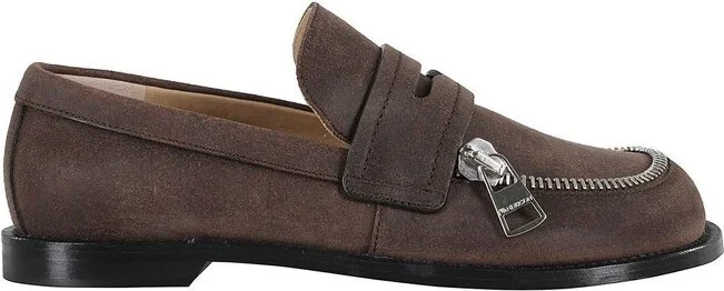 Jw Anderson Zip-Detailed Round Toe Loafers